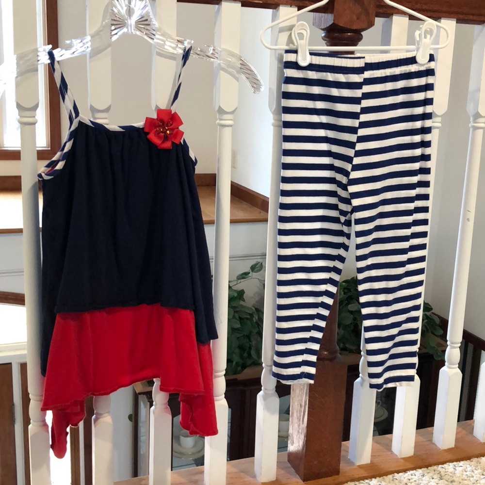 Mallory May swing top & leggings girls size 8